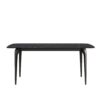 70.87" Modern Artificial Stone Curved Metal Leg Dining Table, Can Accommodate 6-8 People - Black - Image 5