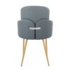 Dahlia - Contemporary Dining Chair (Set of 2) - Gray / Gold - Image 5