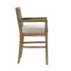 Cane Back Counter Stool With Upholstered Seat - Cream / Reclaimed Natural - Image 6