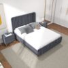 Bethany - Queen Upholstered Platform Bed - Gray - Image 13