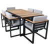 7 Pieces Outdoor Dining Set Patio Dining Table And Chair Set With And Removable Cushions For Patio, Backyard, Garden - Gray - Image 22