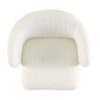 Modern Accent Chair White Single Sofa Chair, Upholstered Side Chair Teddy Comfy Chair For Dining Room / Bedroom / Living Room / Reception 1 Piece - Off White - Image 10