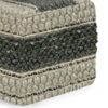 Grady - Square Pouf - Green / Natural - Image 5