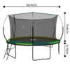 Yc 14Ft Recreational Trampolines With Enclosure For Kids And Adults With Patented Fiberglass Curved Poles Pumpkin - Green - Image 19
