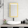 Rectangle Medicine Cabinet Mirror Bathroom Mirror With Storage Wall Mounted Medicine Mirror Cabinet With LED - Sliver - Image 5