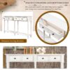 Hearth & Haven Daniel - Console Table With 2 Storage Drawers And Bottom Shelf For Living Room Entryway - Ivory - Image 7