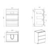Alice - 24" Bathroom Vanity With Sink, Large Storage Freestanding Bathroom Vanity For Modern Bathroom, One-Piece Sink Basin Without Drain And Faucet - White / Walnut - Image 8