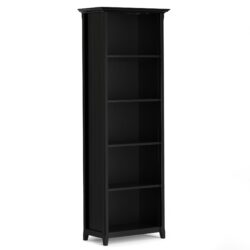 Acadian - 5 Shelf Bookcase - Black