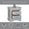 Louis Philippe - Nightstand - Silver Gray - Image 7