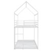 Twin Over Twin Bunk Bed, House With Frame Built-In Ladder, No Box Spring Needed - White - Image 5