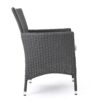Dimensional Outdoor Dining Chair With Cushion Seat And Iron Frame (Set of 2) - Gray - Image 7