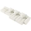 Modern Oversized Modular Sectional Sofa, Sparkling Fabric Soft Cushion Sofa With 6 Pillows, 6 Pieces Diy Combination Tufted Sofa, No Assembly Required - Beige - Image 21