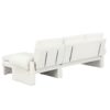 Convertible Futon Sofa Bed Futon Sofa Couch With An Adjustable Backrest, A Reversible Chaise Lounge And 2 Removable Armrest Pillows For Living Room - Beige - Image 22
