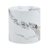 Elegant Cylindrical Table With Patterned Design For Versatile Use - White - Image 15