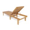Nadine - Stylish Chaise Lounge Chair - Teak - Image 8