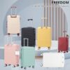 Set 3 Pieces 20" / 24" / 28" Abs Spinner Wheel Luggage, Matching Color, With Combination Lock - Beige - Image 4