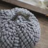 Chenille Weighted Pumpkin Ornament Decor For Holiday Harvest Festival Fall Festival & Thanksgiving (Set of 2) - Gray - Image 7