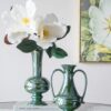 Round Dining Table With Elegant Floral Design And Mirrored - Silver Multi - Image 4