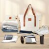 Hardshell Luggage Sets 3 Piece Carry - On Suitcase Double Spinner Wheels With Tsa Lock - White - Image 3