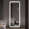 Full Length Mirror Lighted Vanity Body Mirror LED Mirror Wall-Mounted Mirror Big Size Rounded Corners, Bedroom, Living Room, Dressing Room, Hotel - Clear - Image 3