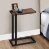 Accent Table, C - Shaped, Stylish Modern - Brown - Image 9