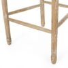 Country Chic Bar Stools (Set of 2) With Rattan Backrest And Upholstered Seat - Beige / Natural - Image 13