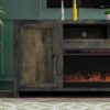 Joshua Creek - Electric Fireplace TV Stand For TVs Up To 95" - Barnwood - Image 4