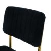 Modern Simple Light Luxury Dining Chair With Metal Legs, Teddy Material, (Set of 2) - Black - Image 15
