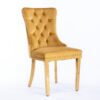 Nikki - Modern, High-End Tufted Solid Wood Contemporary Velvet Upholstered Dining Chair With Golden Stainless Steel Plating Legs, Nailhead Trim (Set of 2) - Gold - Image 4