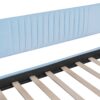 Upholstered Daybed Sofa Bed Twin Size With Trundle Bed And Slat - Light Blue - Image 8
