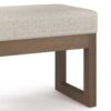 Milltown - Footstool Small Ottoman Bench - Platinum - Image 3