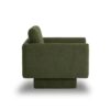 360° Modern Swivel Accent Chair Round Armchair, Thick Padded Single Lounge Sofa Upholstered Comfy - Green - Image 4