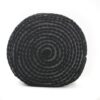 River - Handcrafted Cylindrical Pouf With Water Resistant Fabric - Black - Image 6