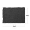 Cozy Knitted Acrylic Throw Blanket With Double Sided Design - Dark Gray - Image 5
