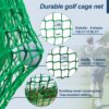 Golf Practice Net Cage With Metal Frame Hitting Net Kit Indoor Outdoor - Black - Image 6