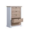Autumn - 5 Drawer Chest With Interlock Drawer Feature Drawer Slide And Interlock Pre-Assembly, Drawer Chest For Closet Tall Dressers For Bedroom Clothes Organizer Tool Easy Assembly - White Oak - Image 4