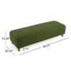 Elegant Ottoman With Comfortable Cushion And High Quality Upholstery - Dark Green - Image 2