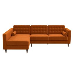 Christian - Sectional Sofa Left Facing - Burnt Orange