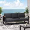 Giovanna - 3 Seater Sofa With Aluminum Frame And Water Repellence Cushions - Black - Image 8