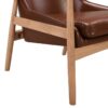 Accent Chair (Set of 2) Mid-Century Modern Armchair With Solid Wood Frame, Reading Leisure Chair With High Back For Living Room - Brown - Image 10