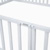 Full Size Metal House Bed With Fence And Door - White - Image 13
