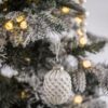 Christmas Ball Ornaments, Glass Decorative Hanging Ball Christmas Tree Ornaments, For Holiday Party Decorations (Set of 6) - White - Image 3