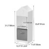 Kids Dollhouse Bookcase With Storage, 2-Tier Storage Display Organizer, Toddler Bookshelf With Collapsible Fabric Drawers For Bedroom Or Playroom - White / Gray - Image 7