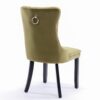 Nikki - Modern, High-End Tufted Solid Wood Contemporary Velvet Upholstered Dining Chair With Wood Legs Nailhead Trim (Set of 2) - Olive Green - Image 6