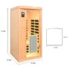 Low Emf Front Door With Heating Panel 1 People Hemlock Far Infrared Indoor Sauna Room - Natural - Image 11