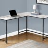 Computer Desk, Home Office, Corner, L Shape, Laptop, Contemporary And Modern - White Marble - Image 9