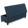 Nebulous - Fabric Upholstered Ottoman With Storage And Diamond Tufted Seat - Navy Blue - Image 7