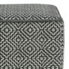 Briella - Square Woven Outdoor / Indoor Pouf - Gray / White - Image 3