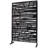 Outdoor & Indoor Privacy Screen Metal Privacy Screen, Steel Decorative Panels - Black - Image 5