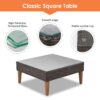 4 Pieces Outdoor Wicker Sofa Set, Patio Furniture With Colorful Pillows, L - Shape Sofa Set - Beige / Brown - Image 6